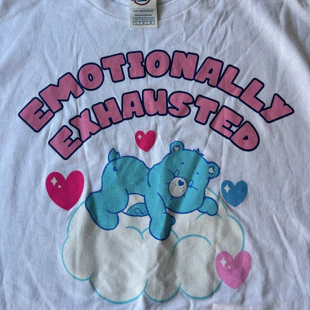 Emotionally Exhausted Care Bears Oversized Tee
